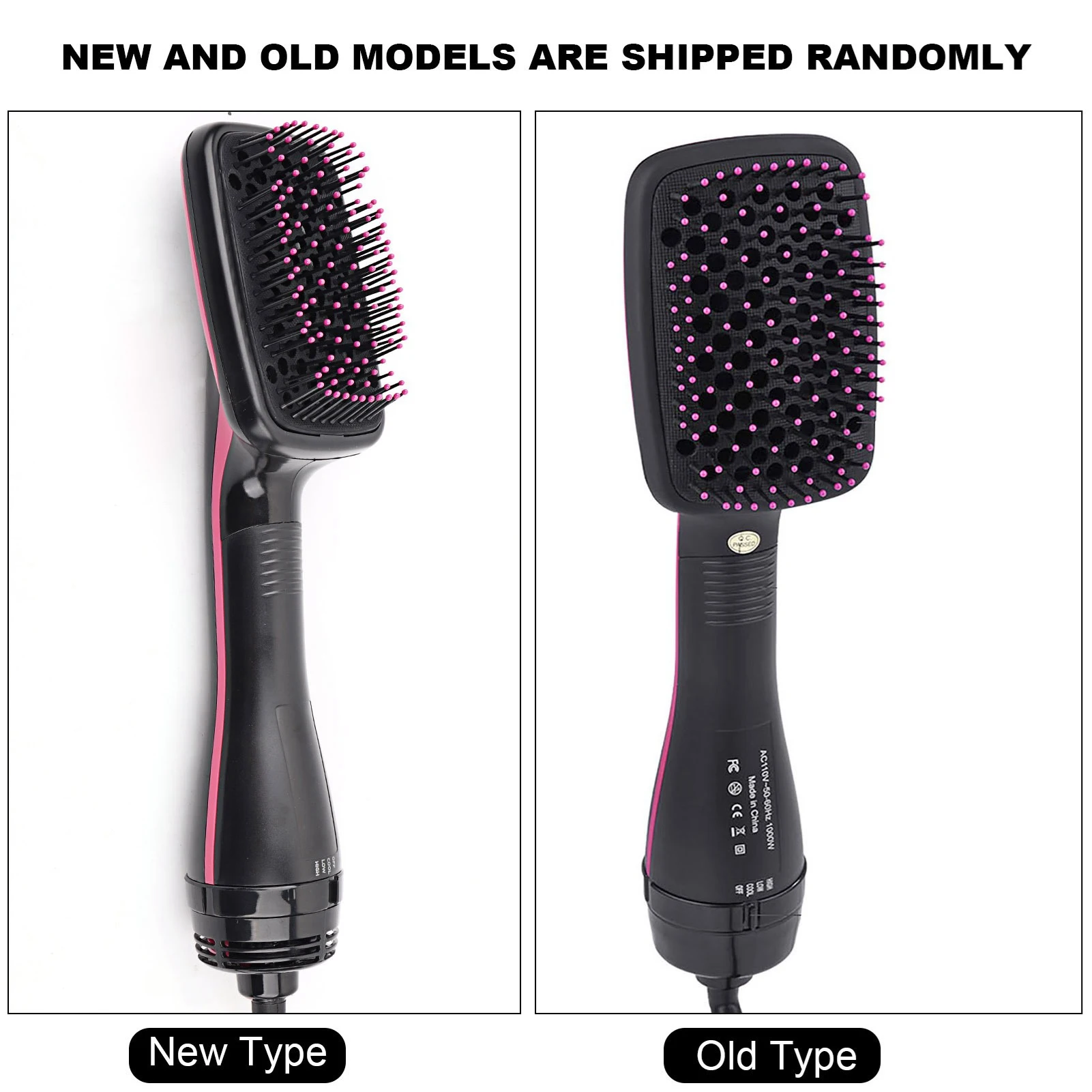 2 in 1 Multifunctional Anion Hair Dryer Brush Comb Luster Hairdressing Tool Hair Dryer &amp Paddle Brush