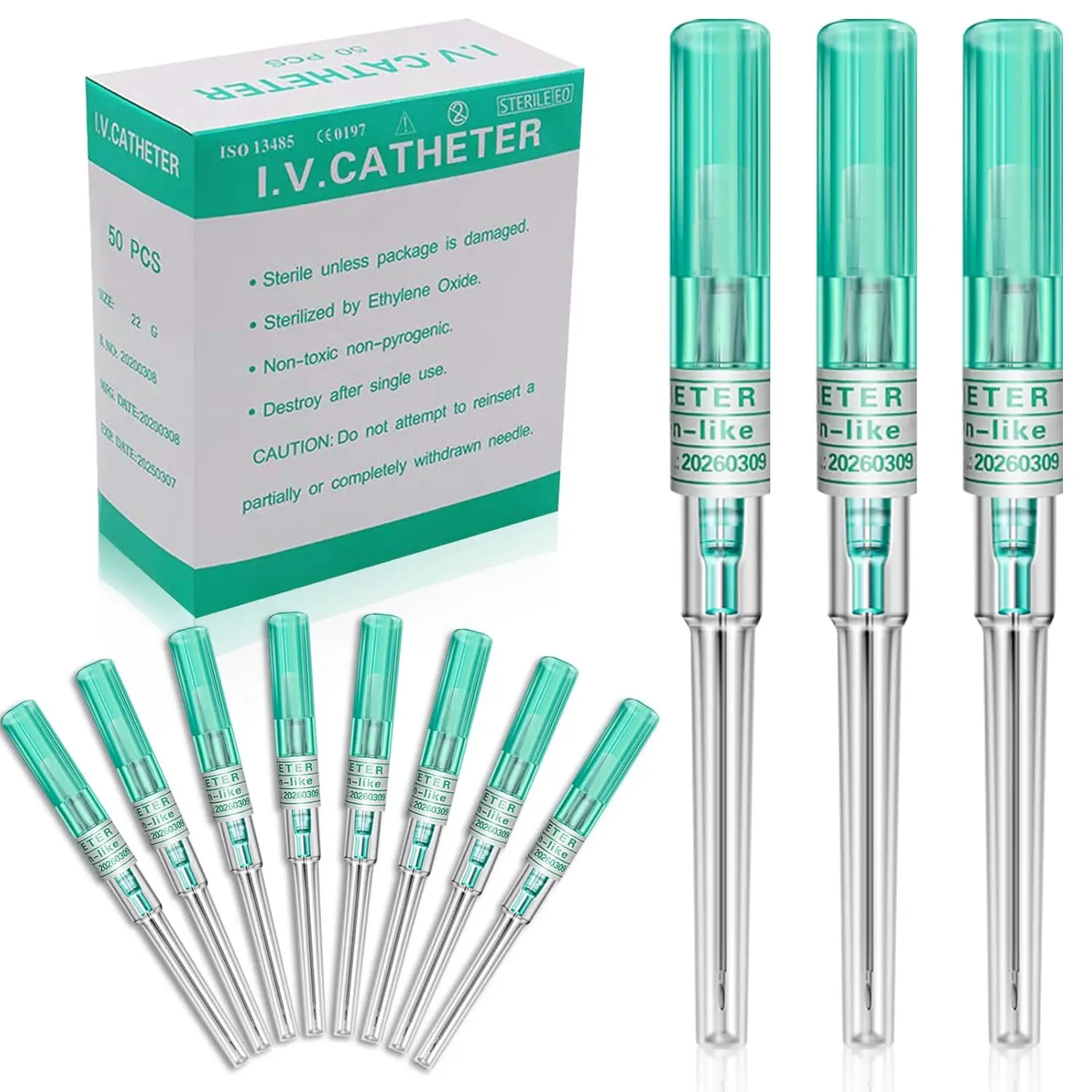 

5/10/20/50pcs Sterilized Piercing Needles 18G Catheter Needles Disposable Piercing Nose Lip Ear Eyebrow Body Piercing Needles
