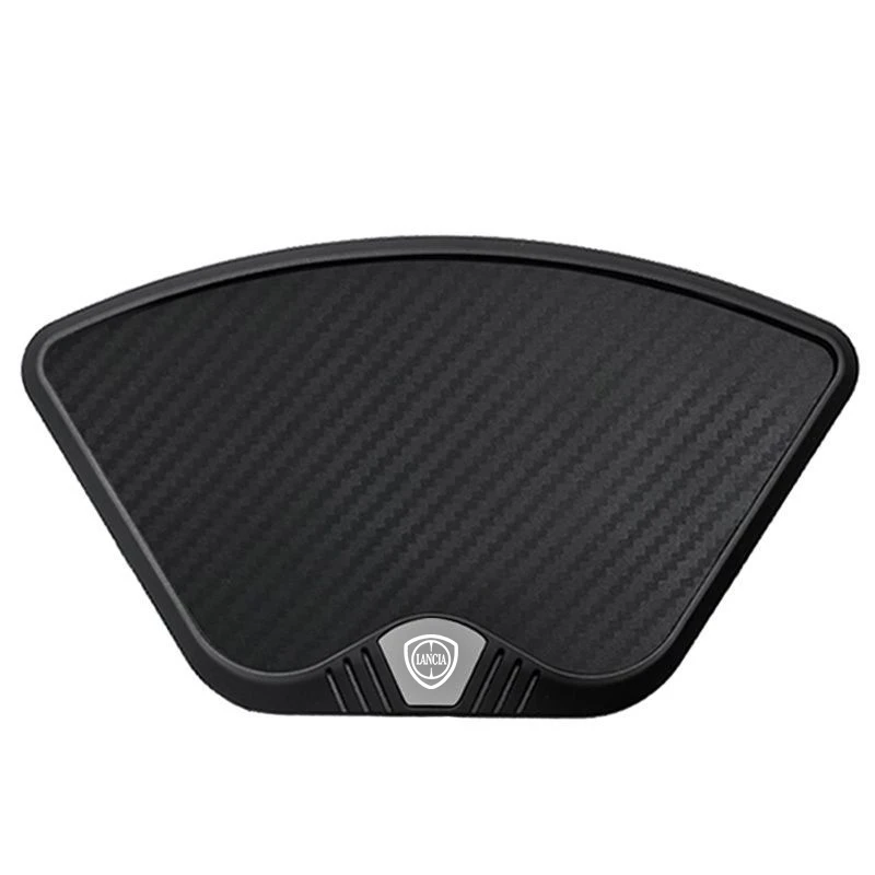 هلام السيليكون شعار السيارة لوحة القيادة سجادة ضد الإنزلاق المضادة للانزلاق وسادة ل Lancia ypsilon دلتا موسا نيرا ثيما STRATOS Y Phedra اكسسوارات #4