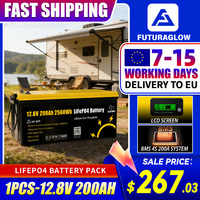 GoKWh 12V 200AH LiFePO4 Battery Lithium Iron Phosphate Pack 4S 200A BMS 6000+ Cycles For RV EV Home Energy Storage Fast Delivery