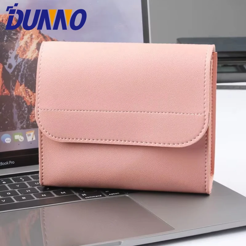 

Кожаная портативная сумка для хранения питания ноутбука и телефона, водонепроницаемая, легко чистящаяся сумка для хранения USB-кабеля, однотонная сумка для хранения, зарядное устройство