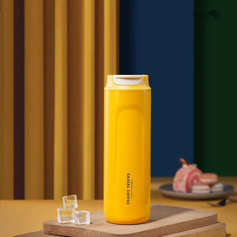 Portable French Press Coffee Maker 316 Stainless Steel Insulated Small French Press Pot For Camping Travel Cup Leakproof 470ML