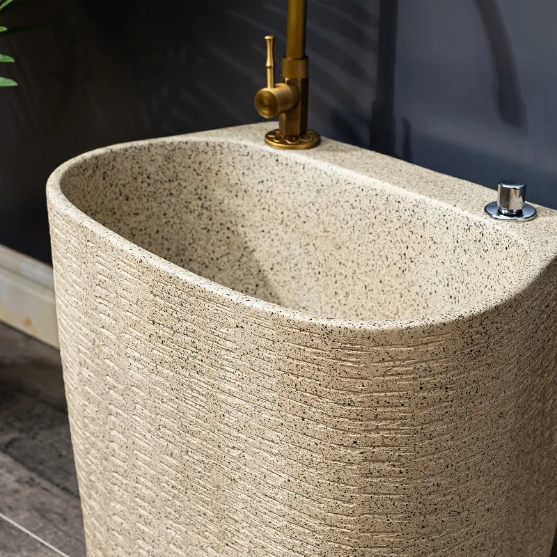 

Household bathroom Mop pool Retro mop pool Balcony Outdoor outdoor courtyard pier Ceramic pool Mopping basin