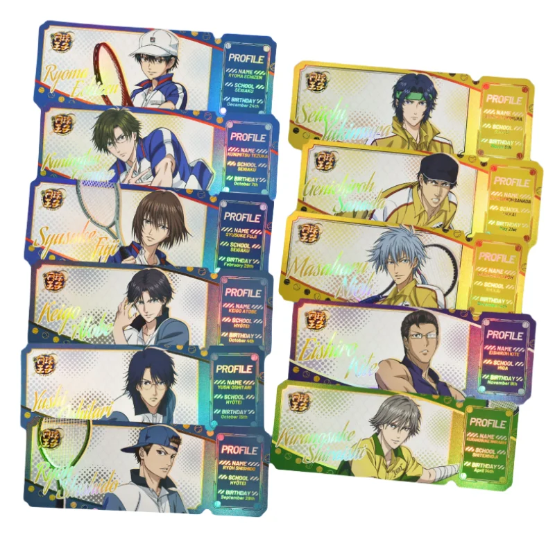 

New Prince of Tennis Genuine Laser Ticket/Bookmark Collection Hobby Toys Echizen Ryoma Syusuke Fuji Atobe Keigo Kunimitsu Tezuka