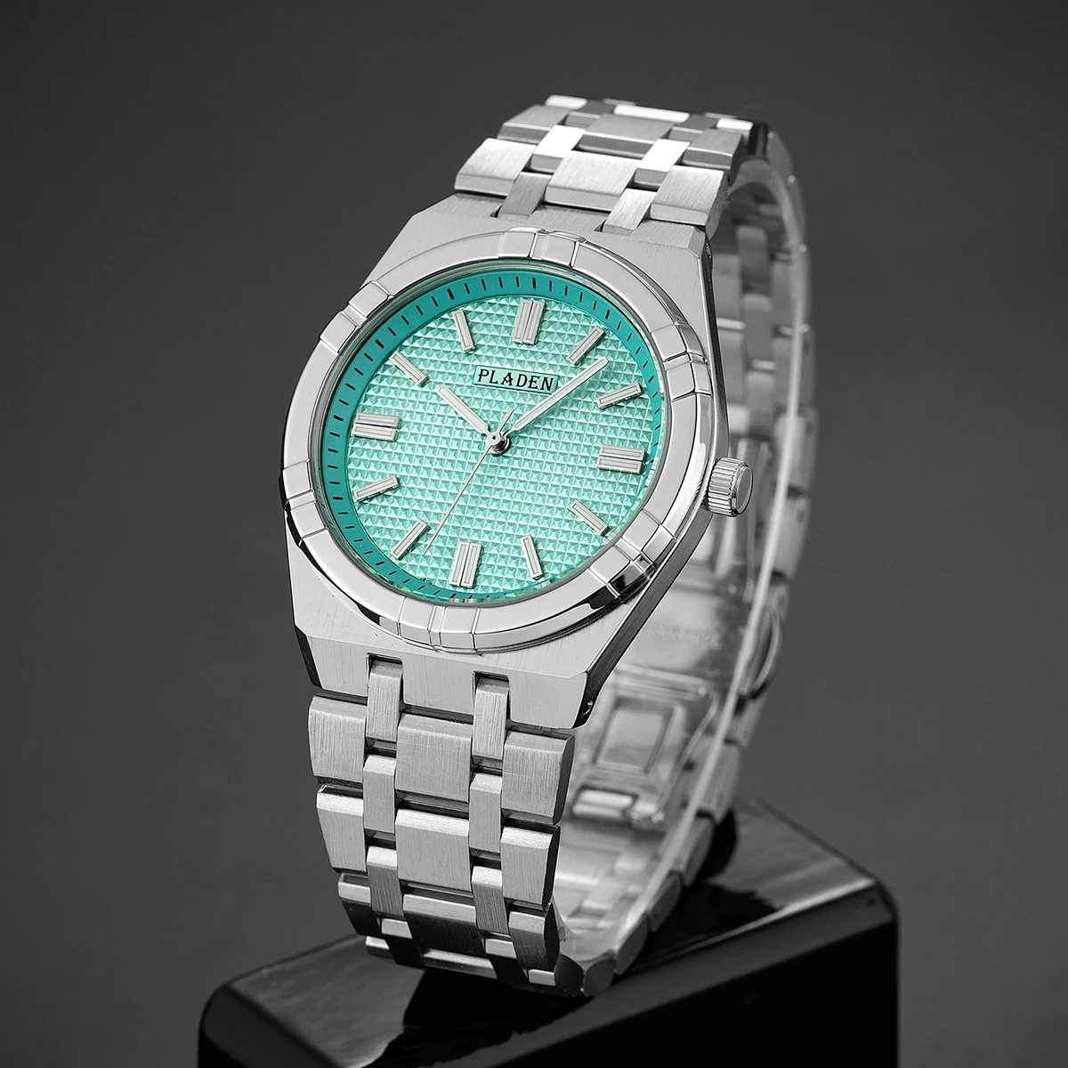PLADEN Men's Quartz Watches And Top Brand Fashion Simple Waterproof Night Glow Date Quartz Stainless Steel Watch For Men Gift