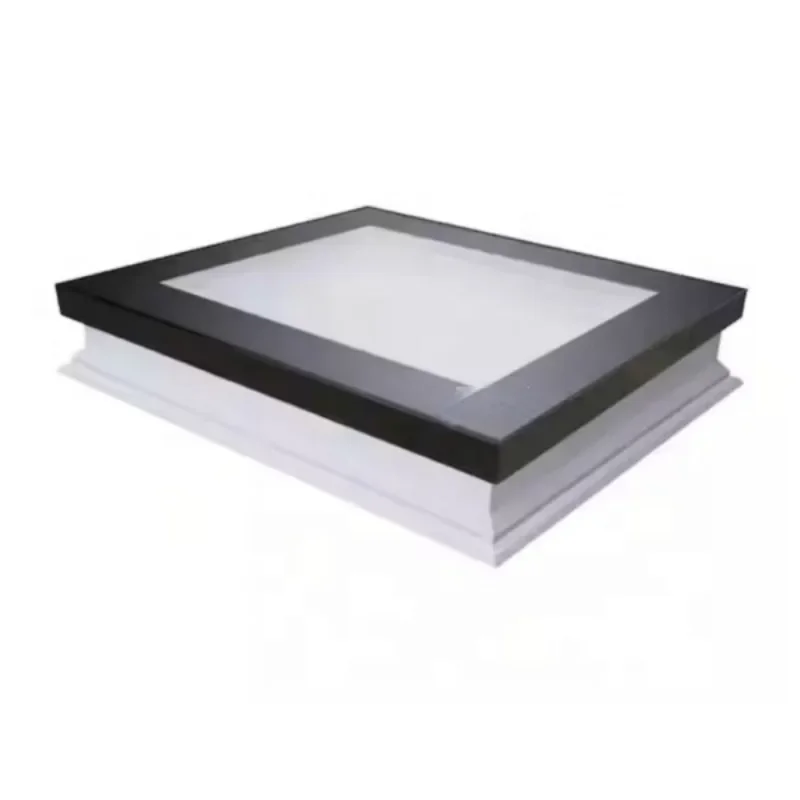 

PVC Fixed Skylights 36 in. x 36 in. Fixed Flat Roof Deck-Mounted Skylight Triple Glazed