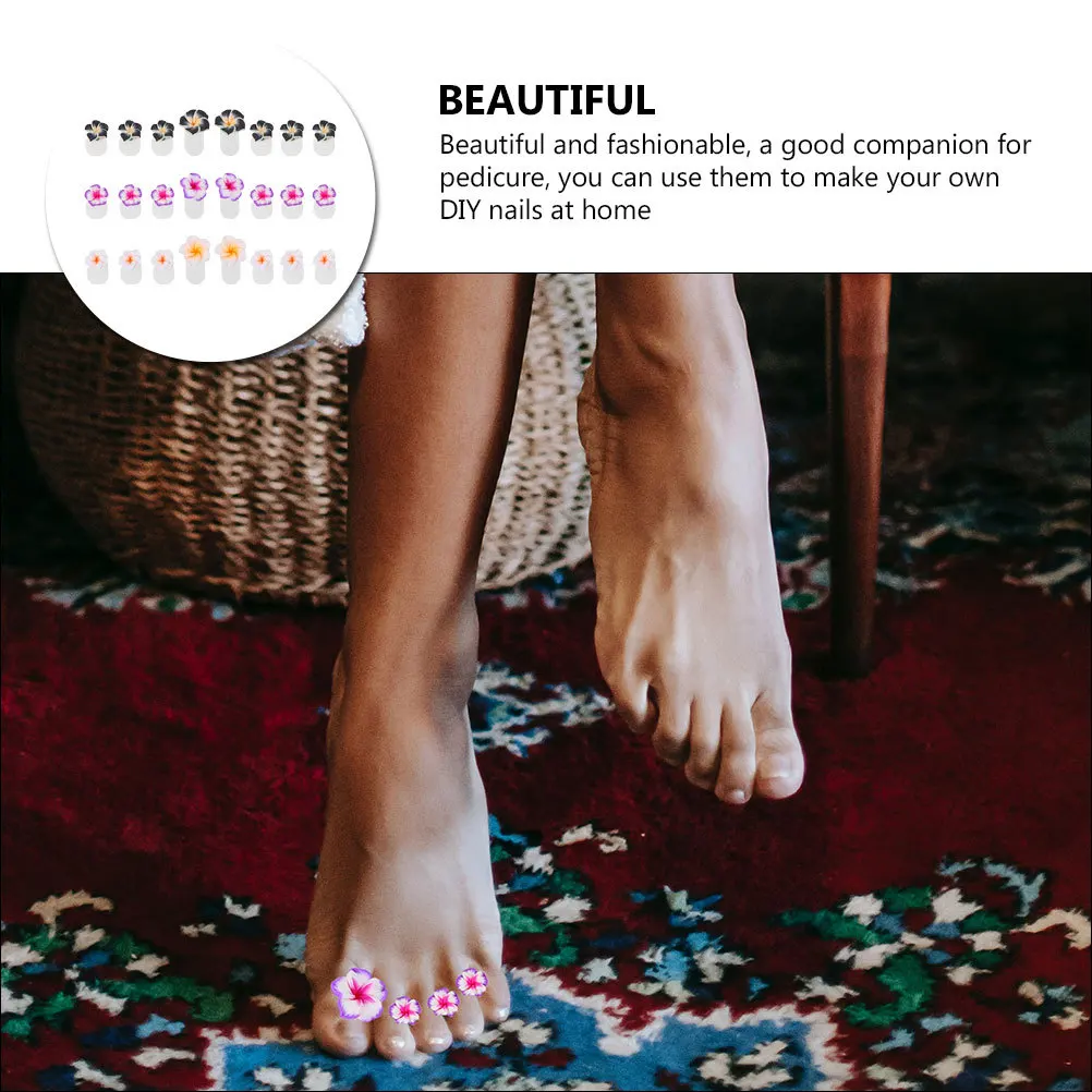 24 قطعة فواصل أصابع القدم من السيليكون أدوات باديكير قابلة لإعادة الاستخدام فواصل فنية ناعمة للأظافر للنساء مستلزمات مانيكير مزخرفة