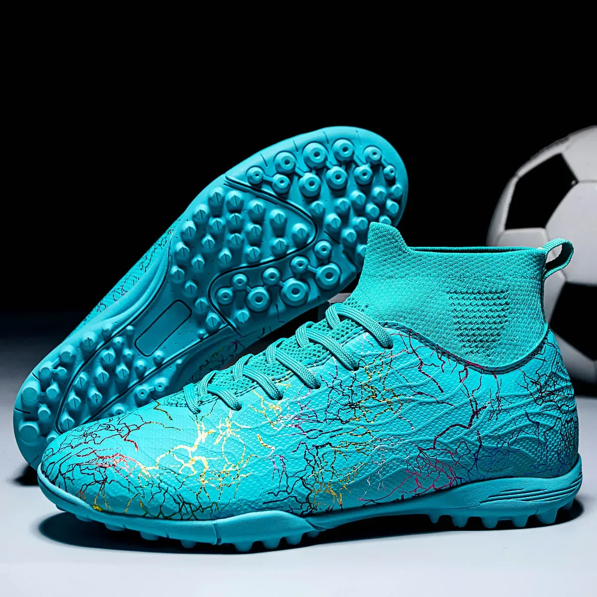 New Men Football Boots Breathable Sport Training Soccer Shoes Cleats Sport Outdoor TF Futsal Match Turf Grass Drop Shipping