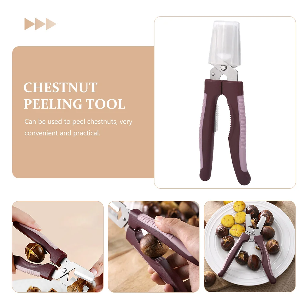 

Stainless Steel Chestnut Opener Multi-Functional Metal Clip Shucker Tool Easy Peeling Anti-Rust Nut Cutter Kitchen