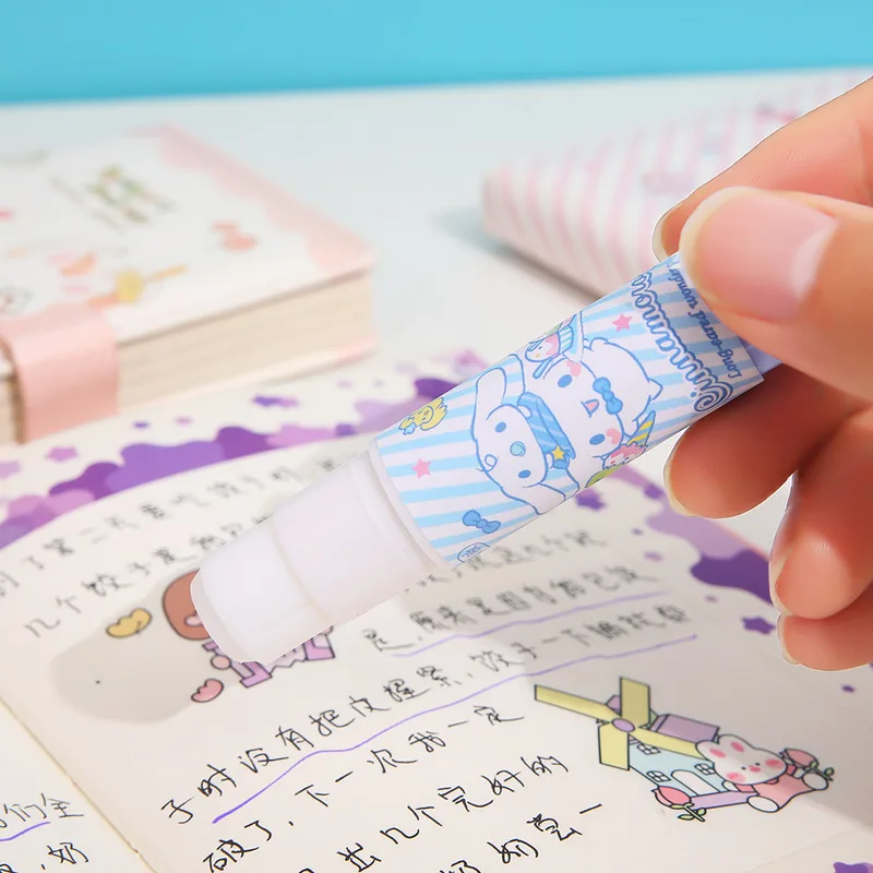 Cartoon Kawaii Sanrio Kuromi My Melody Cinnamoroll Hello Kitty Student Office Supplies Glue Stick Solid Glue Stationery