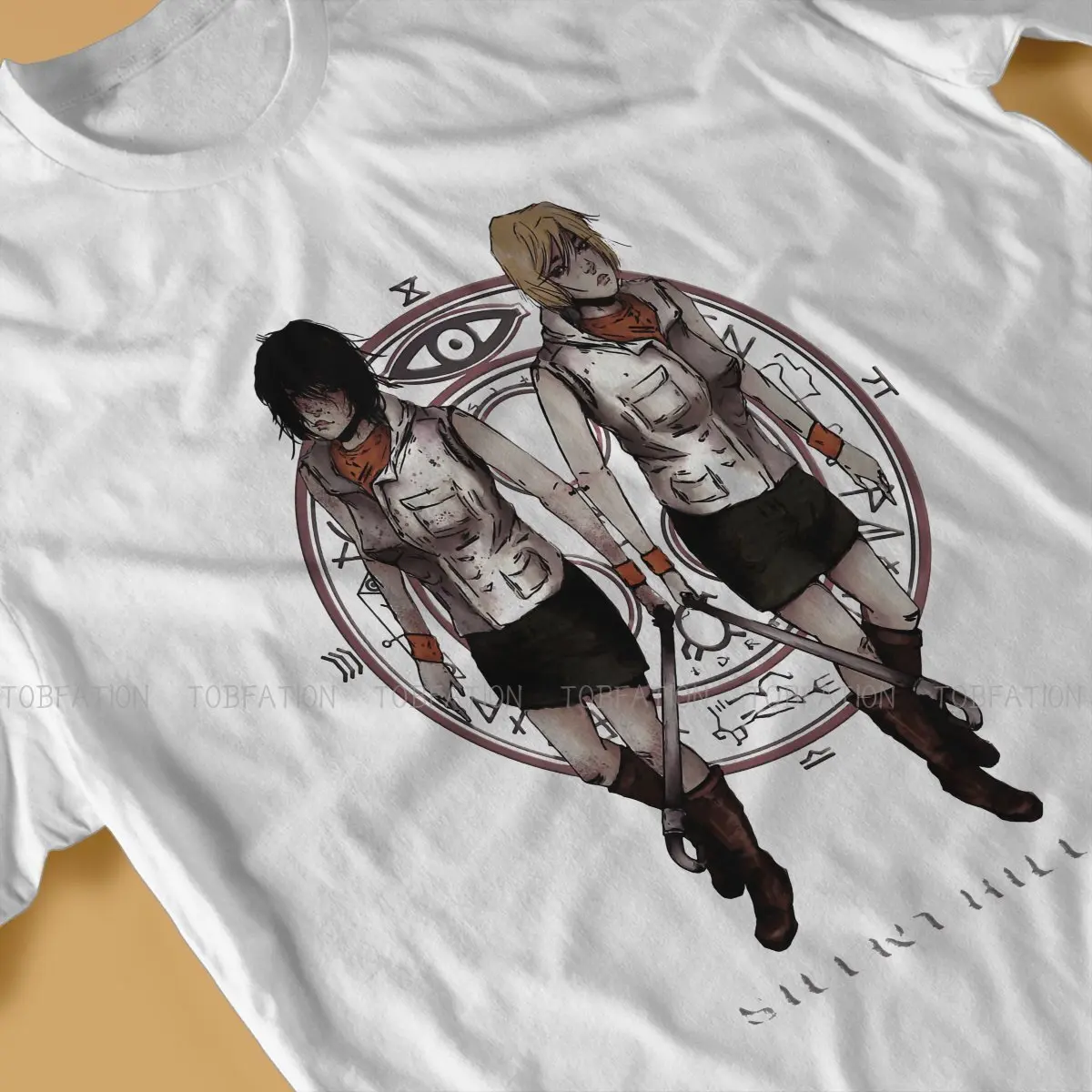 Silent Hill Game Heather Mason Alessa Gillespie Fanart TShirt Men Alternative Big Size Harajuku Crewneck Cotton T Shirt 2020 view 3