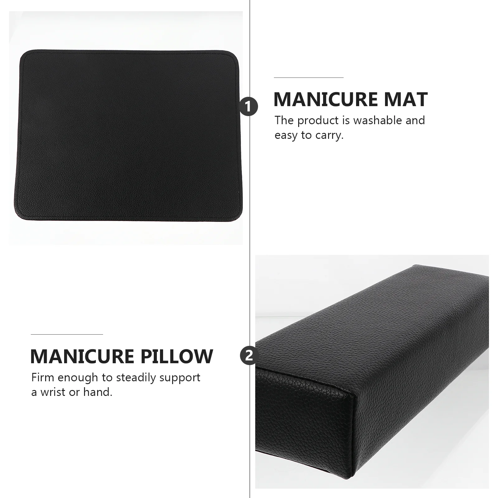 2 قطعة مجموعة وسادة اليد مانيكير قابل للغسل مسمار الفن اليد الراحة حصيرة لصالون الأظافر عرض الجمال التدريب الممارسة