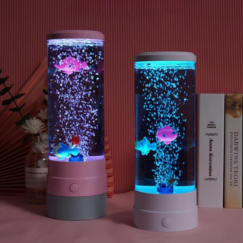 Simulated LED Multi-color Bubble Fish Atmosphere Home Decoration Item with USB Plug-in Personalized Creative Gift view 2