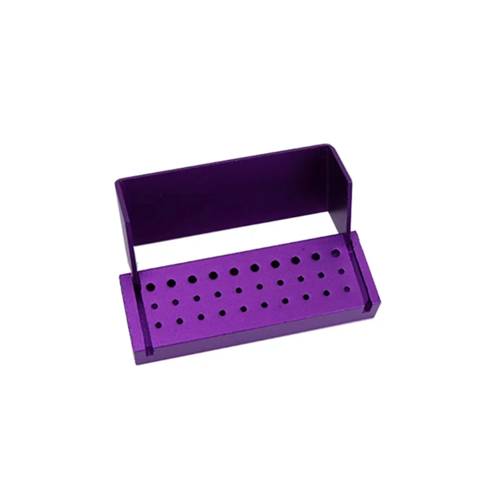 Dental 30Hole Bracket Bur Disinfection Box High-pressure Sterilizer High-speed Cleaning of Dental Materials /Blue/Purple Options