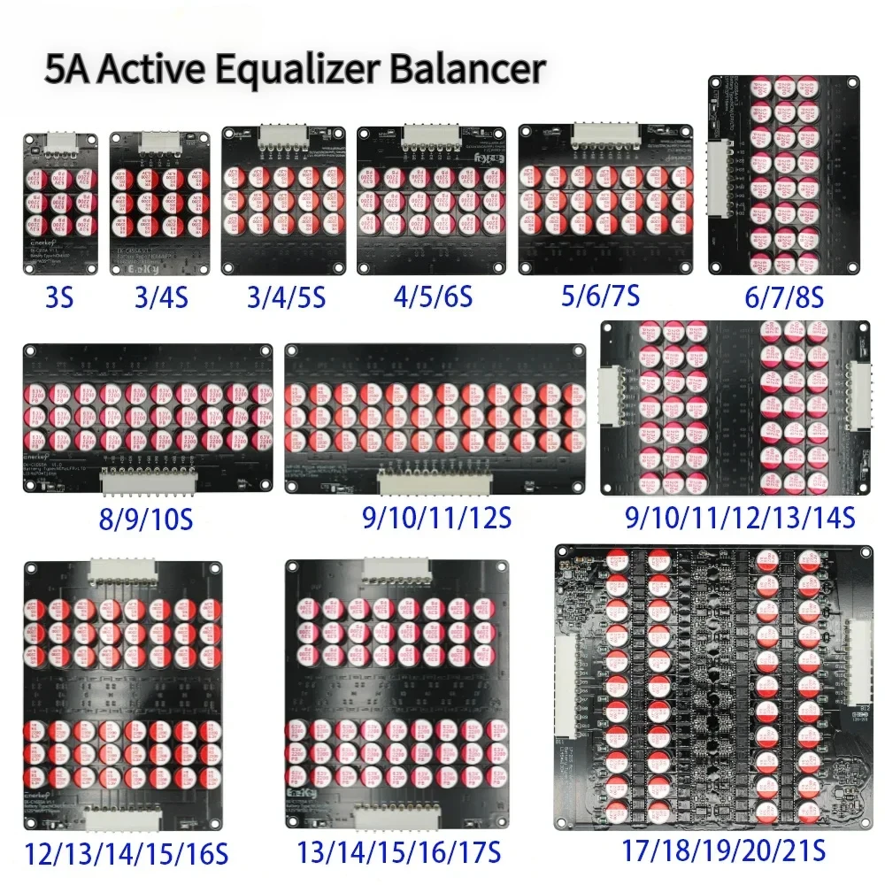 1pcs Lifepo4 5A Active Equalizer Balancer 3S 4S 5S 6S 7S 8S 10S 12S 14S 16S 17S 21S Lipo LTO Battery Energy Capacitor