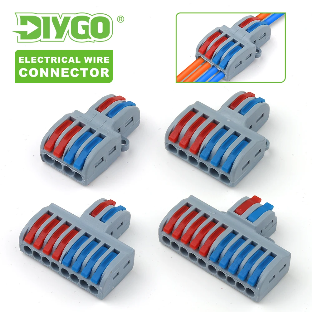 SPL42/62/82/102 Electrical Wire Conductor Connector Push-in Terminal Block Universal Cable Connection Home splitter Connectors