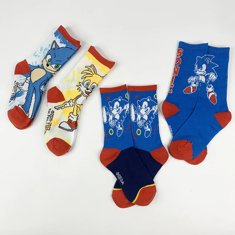 

Soniced Socks Cartoon Anime Pattern Comfortable Middle Socks Men's Women's Personalized Versatile Sports Socks Birthday Gift