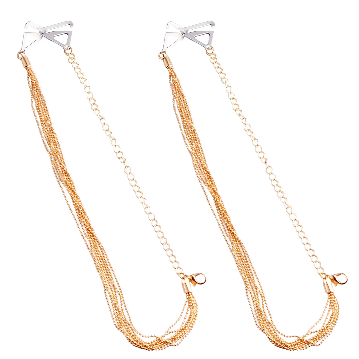 2 قطعة حمالة صدر داخلية بحزام كتف معدني متين وقابل للتعديل ومضاد للانزلاق وحزام كتف مزين بشرابة لتزيين ملابس النساء #5