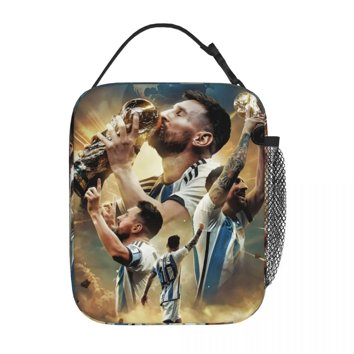 

Football Star Num 10 Messi Lunch Bag Lunch Container New Arrival Cooler Thermal Lunch Box For Office