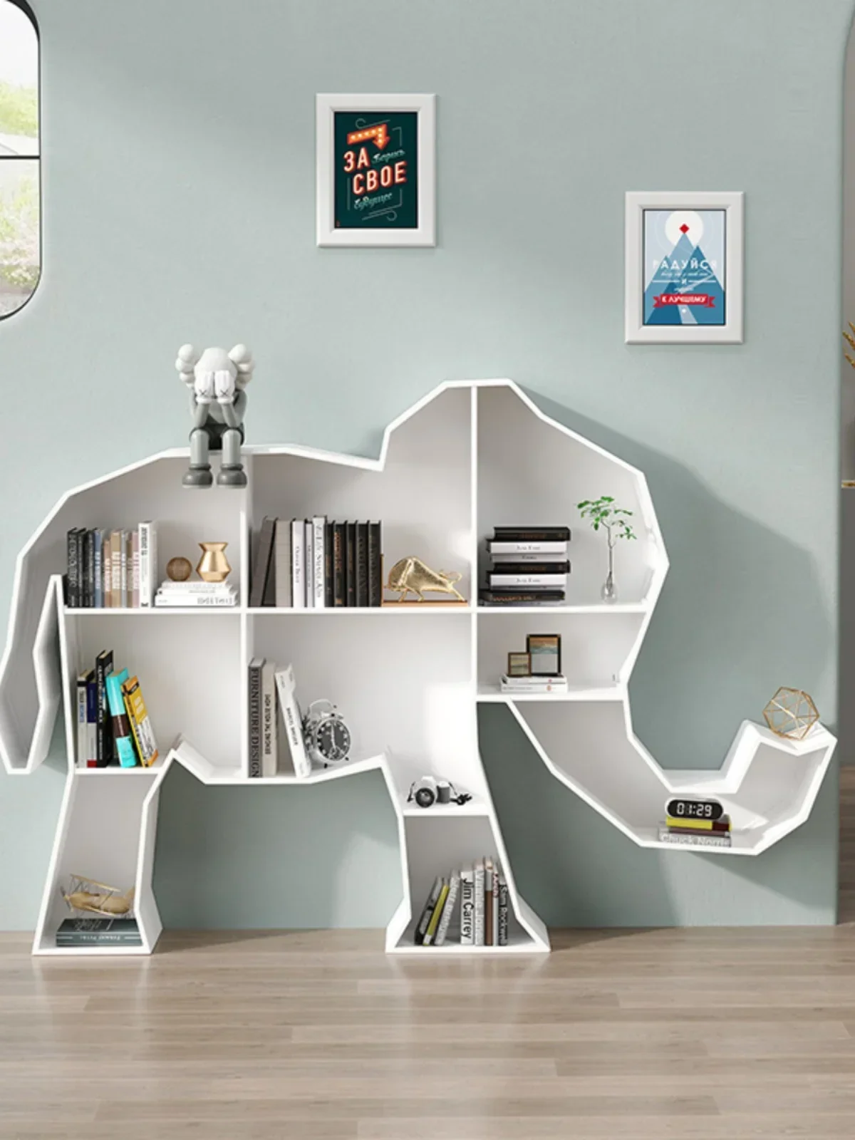 Estante de Elefante Criativa para Crianças, Brinquedos Infantis, Prateleira de Livros, Sala de Leitura, Modelagem Animal, Armário de Personalidade