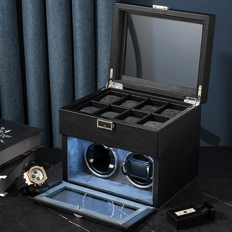 High-End Home Watch Box with 2-Slot 8-Slot Storage Internal Mechanism in Optimal Condition Watch Winder in Stock