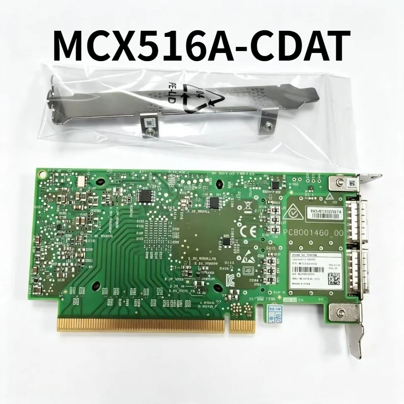 MCX516A-CDAT 100GbE Dual Port Smart NIC PCIe 4.0 x16 RoCE RDMA NVMe-oF HPC AI Cloud Server Adapter