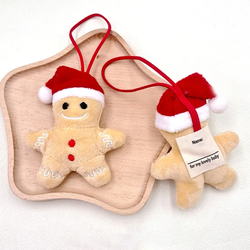 Nome di natale adesivo ciondolo cartone animato babbo natale calzino caramelle albero di natale bambola di peluche Anti-perso segno bagaglio Tag