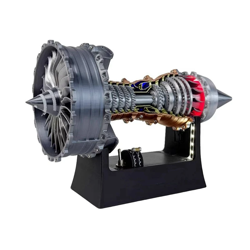 

25CM TR-900 Turbofan Engine Model High Precision Aviation Fan Collectible Static Display Ornament