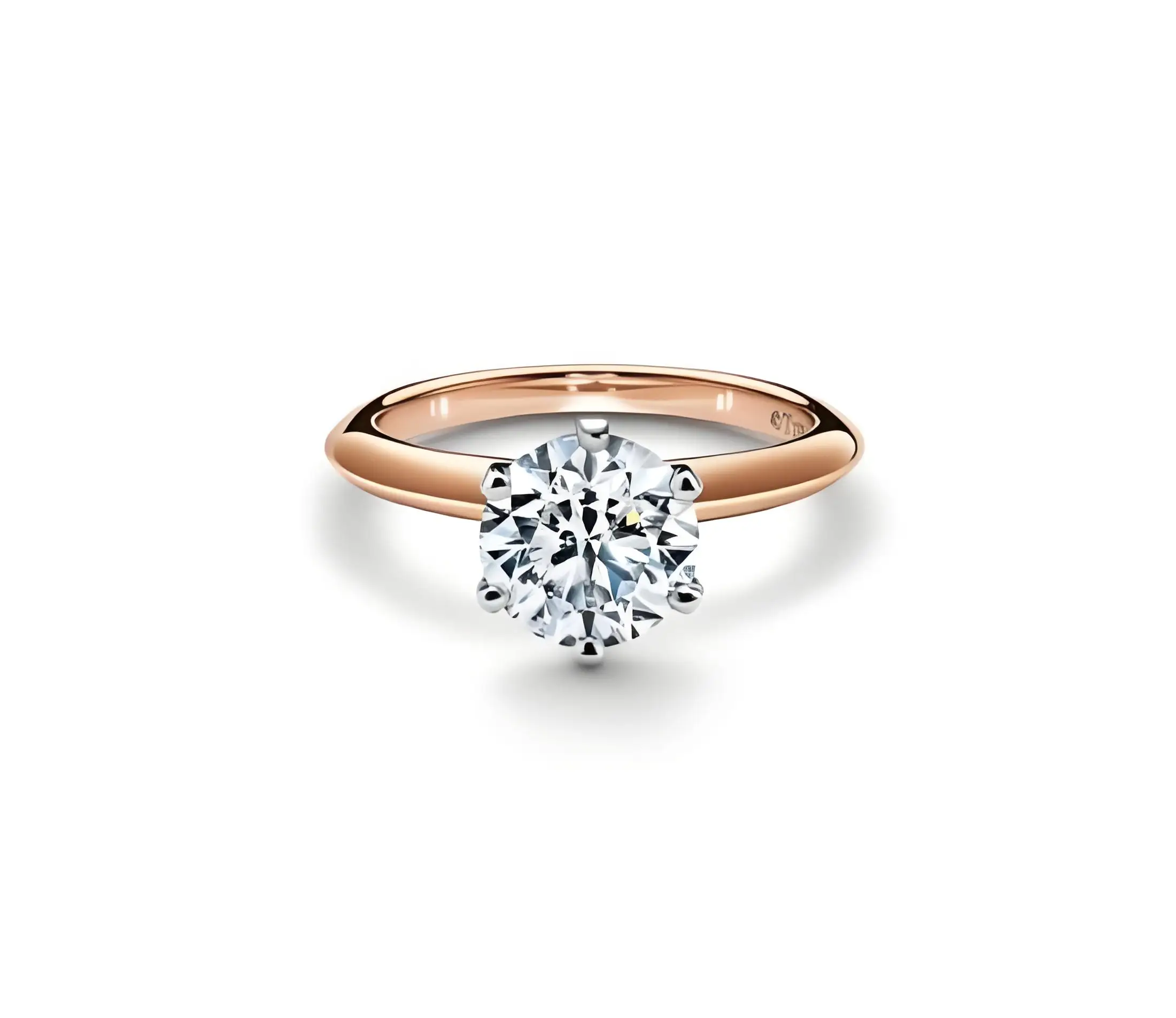 Classic six-claw diamond engagement ring lab grown diamond with IGI certification