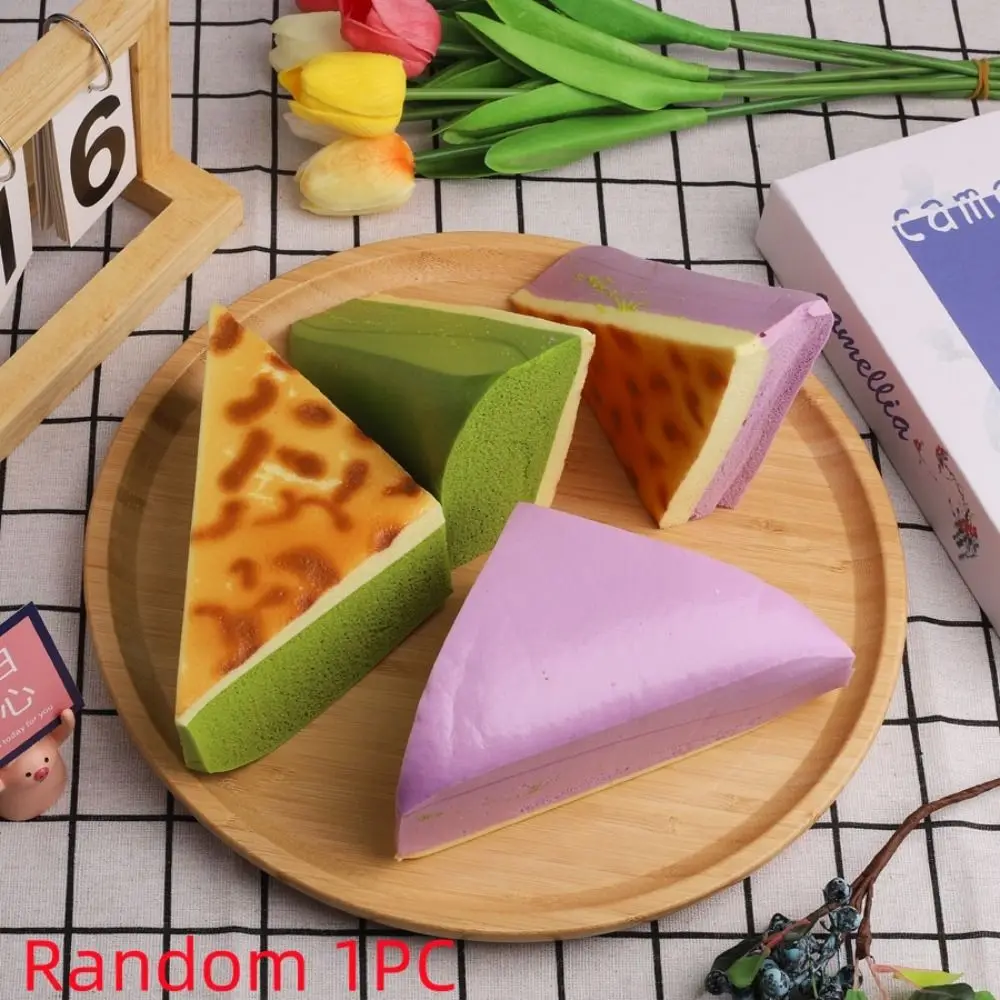 Simulation Food Baked Food Pinch Toy Croissant Puffs Cheese Cake Dessert Shaped Squeeze Toy Soft Fried Egg Slow Rebound Toy