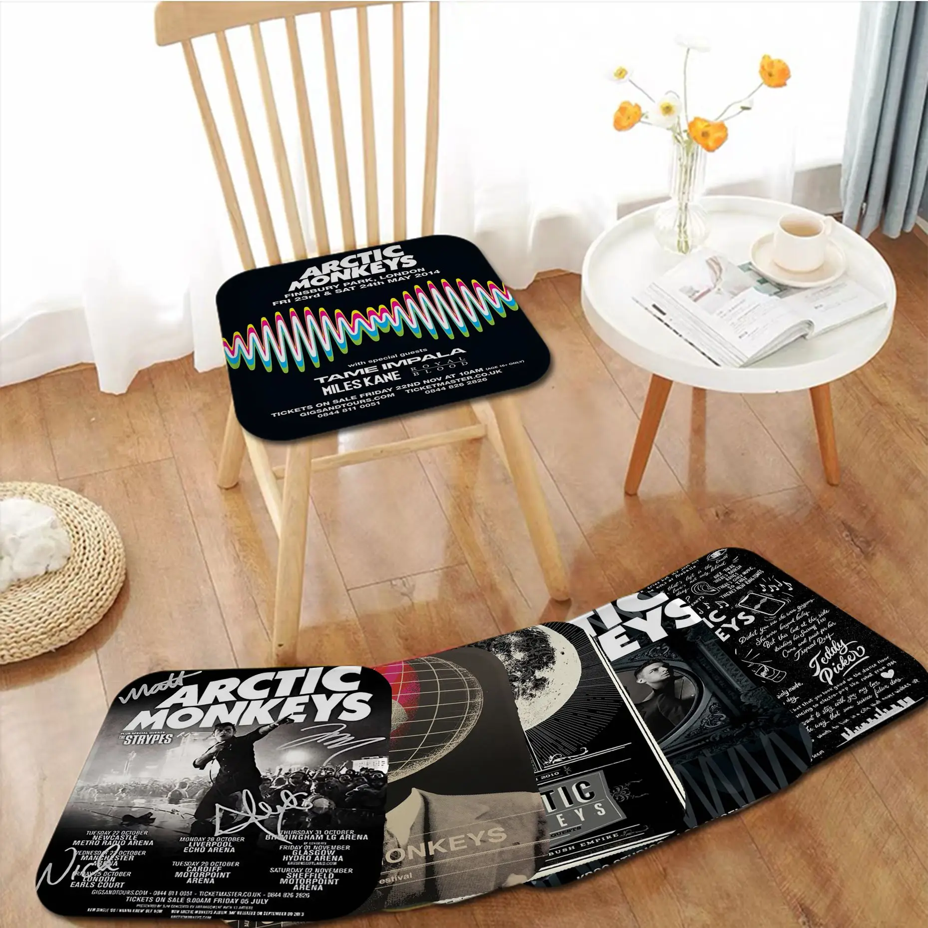 

Rock Band Arctic Monkeys Round Seat Pad Household Cushion Soft Plush Chair Mat Winter Office Bar Chair Cushions