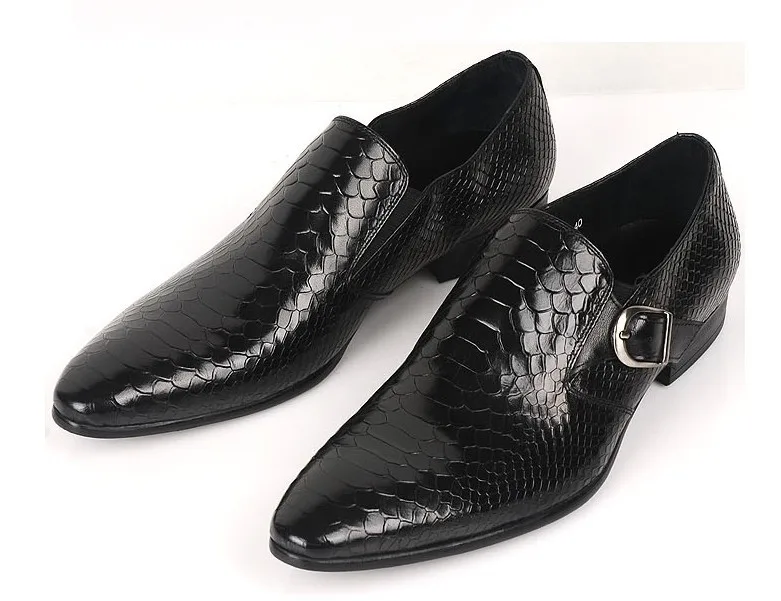 

Snake patterned leather formal men's shoes, fashionable fitting shoes, business men's leather shoes