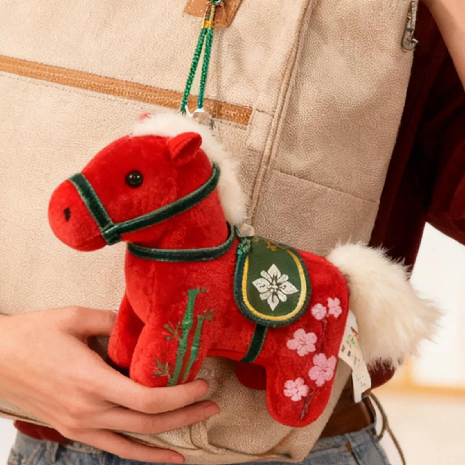 2026 ano sorte arte boneca simulação cavalo brinquedos de pelúcia bonito animal de pelúcia boneca macio realista cavalo brinquedo crianças presente aniversário