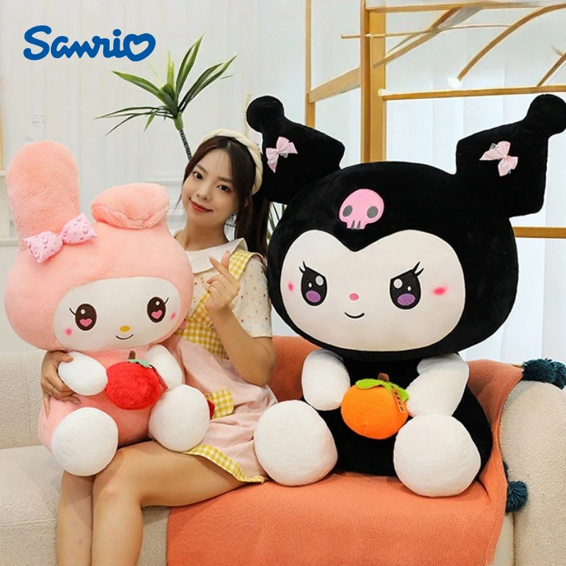 

90 см большой размер Sanrio My Melody Kuromi плюшевые игрушки мультфильм аниме Kawaii Peluche удобная мягкая кукла подушка детские игрушки подарок