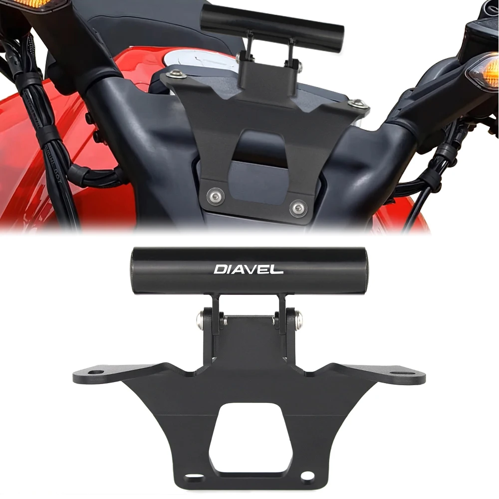 

Motorcycle Accessories GPS Mount Navigation Plate Bracket Windshield Stand Phone Holder Fit For Ducati Diavel V4 2023-2024