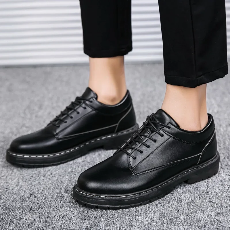 Men's Leather Shoes for Men Classic Business Dress Shoes Men Casual Work Social Business Boots Formal Loafers chaussure hommes