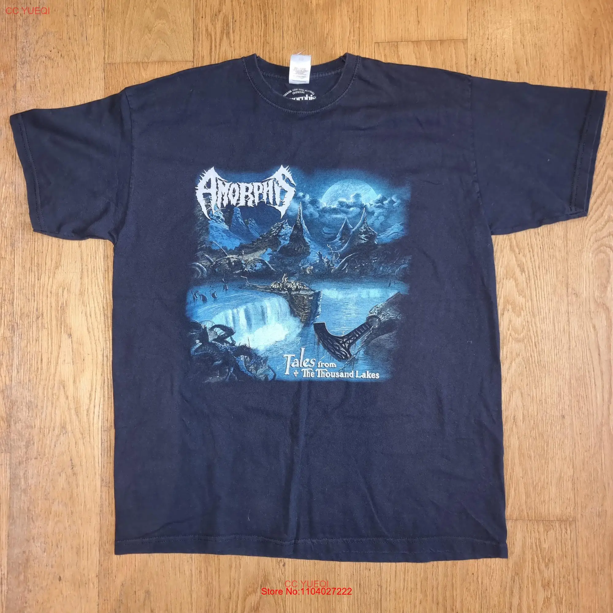 Amorphis Tales From The Thousand Lakes 2014 20th Anniversary T Shirt Death Metal At Gates Sentenced Entombed XL