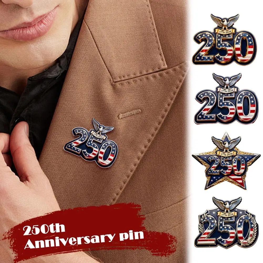 USA 250th Anniversary Commemorative Decoration Acrylic Ornament History Themed Decor for Independence Day Brooch Gift