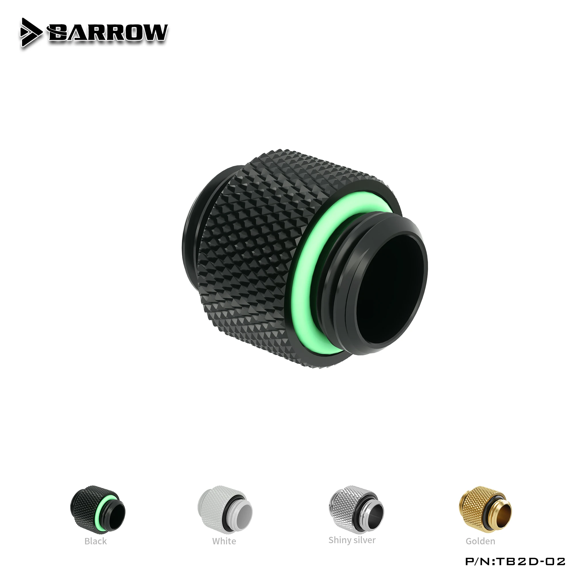

Barrow G1/4 '' Dual External Thread Connection Double Male Adapter Thread Connector for Water Cooling System TB2D-02