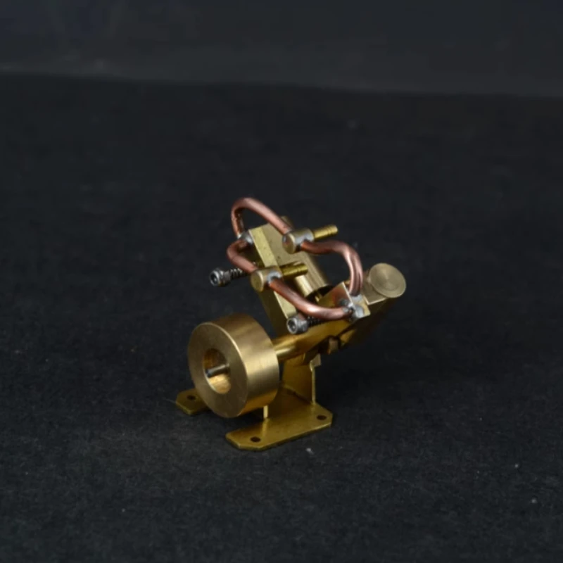 ​​​​​​​Mini V-shape Pure Copper Double Cylinder Steam Engine Model Toy Durable Creative Educational Gift Learning Science Kit