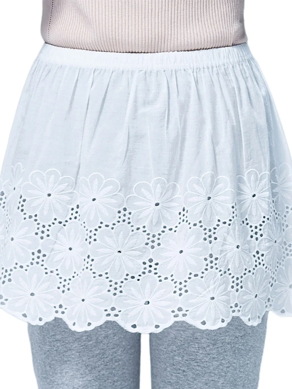 

Женская юбка-накидка с вышивкой и вырезами для свитшота/свитера, в стиле Cleanfit, со средней талией, из ПВХ-ткани, для прогулок по городу