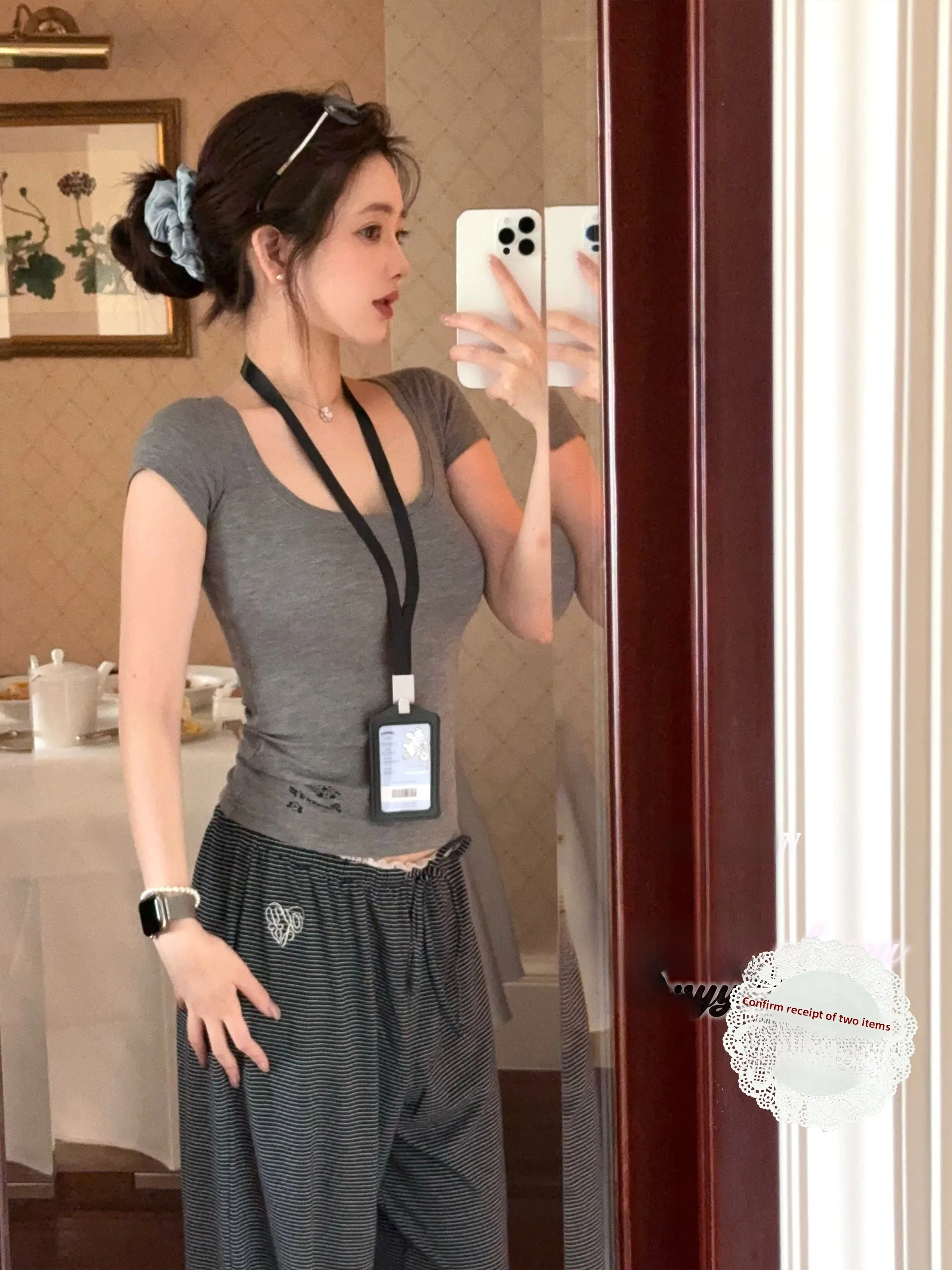 

KIMYY Золото | Базовая легкая футболка Walk in Wool U-Ne Sweet Sle Slim Fit ort Sve Женский летний топ