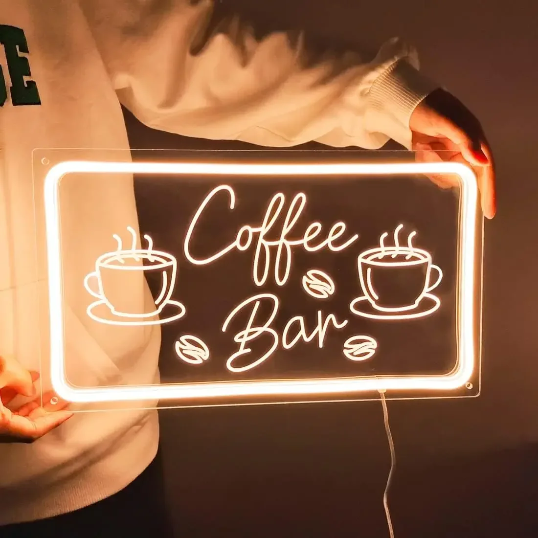 Coffee Bar Neon Sign Light for Restaurant Coffee Shop Cafe Bar Beer Pub Store Ad Display LED Home Birthday Party Wall Sign Decor