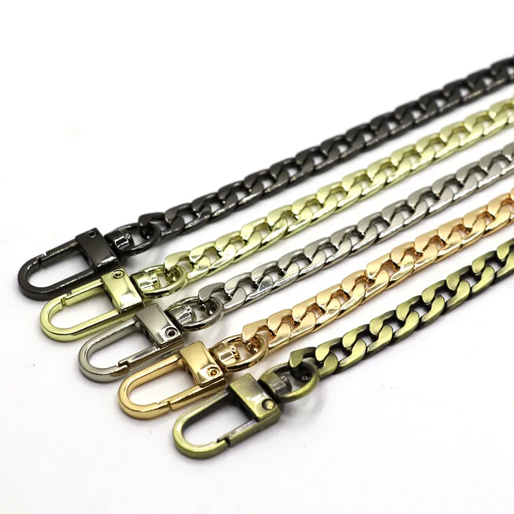 20-160cm  Metal Chain Ladies Bag  Flat  Width Purse  Strap Handle Replacement For Handbag Shoulder 7mm