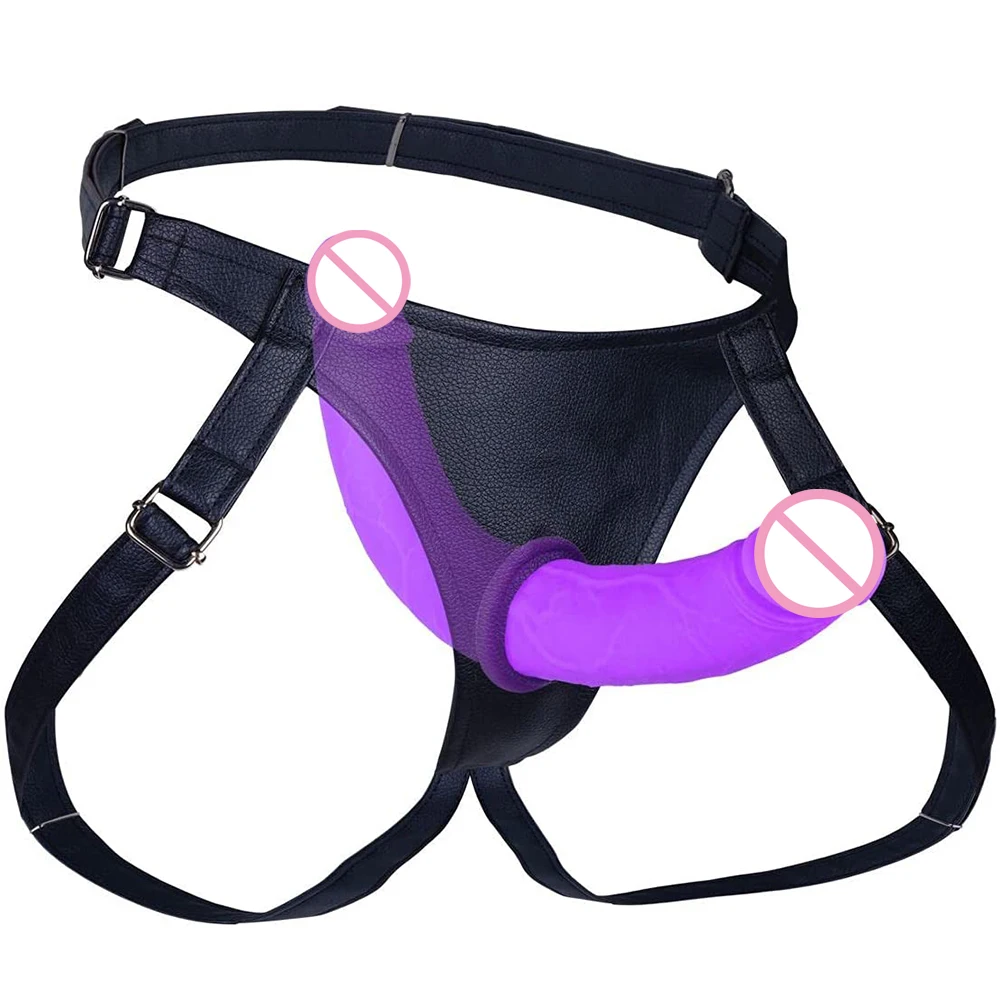 Strap-on Anal Soft Dildo Double End Artificial Silicone Penis Strapon Woman To Men Adult Toy For Couple Lesbian Gay Masturbation