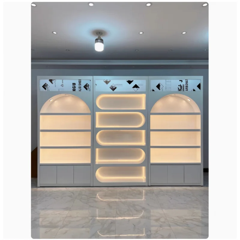 맞춤형 고급 래커 디스플레이 캐비닛 스킨케어 제품, 매니큐어, 살롱, 뷰티 및 헤어 케어, 화장품