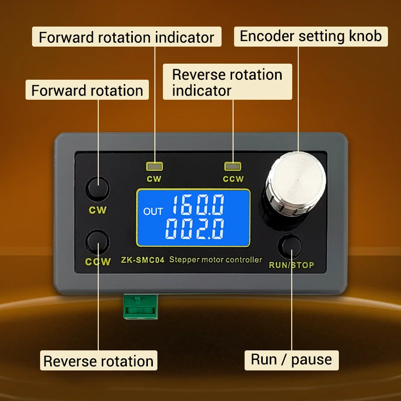 SMC04 high-power 6.6A stepper motor 42 57 forward and reverse control drive integrated communication, external signal can be con