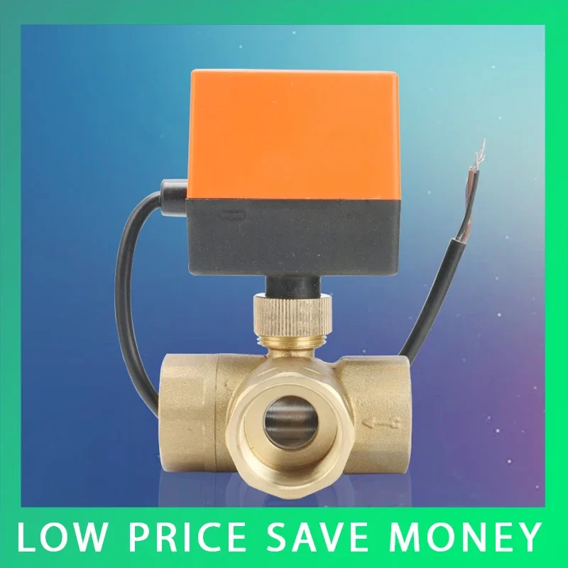 

2PCS 24V Brass Motorized Ball Valve 1.6Mpa DN15