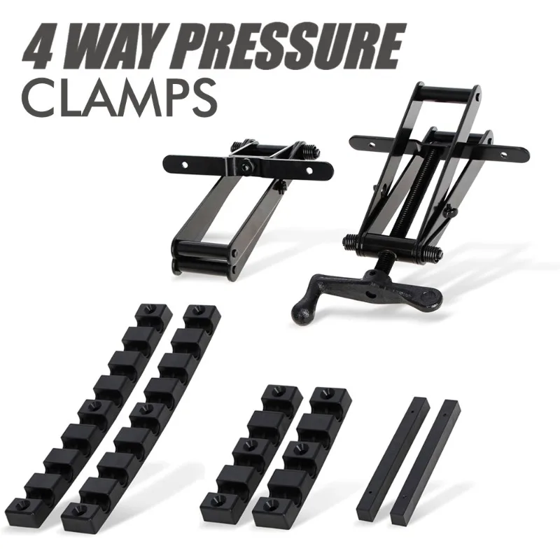 Tool Steel & Engineering Plastic Four Way Clamp Adjustable Width Wood Panel Splicing Fixture