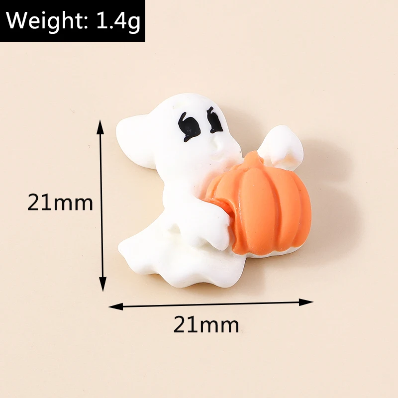 10 stücke gemischte Halloween Charms niedlichen Harz Witch Hut Katze Kürbis Mond Geist Charms Anhänger für DIY Schmuck machen Zubehör – Detail 18